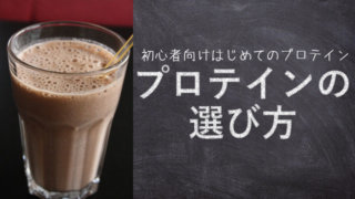 プロテインの選び方