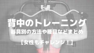 背中のトレーニング