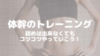 体幹の筋トレまとめ